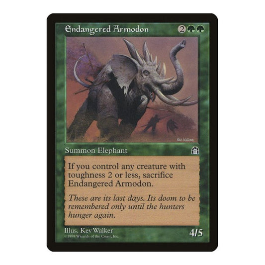Endangered Armodon (STH) #107 Common (Lightly Played) Stronghold Magic: The Gathering: 1998