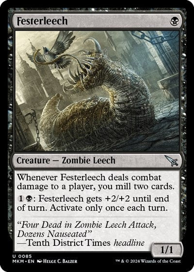 Festerleech (MKM) #85 Uncommon (Lightly Played) Murders at Karlov Manor Magic: The Gathering: 2024