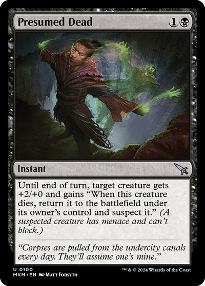 Presumed Dead (MKM) #100 Uncommon (Lightly Played) Murders at Karlov Manor Magic: The Gathering: 2024