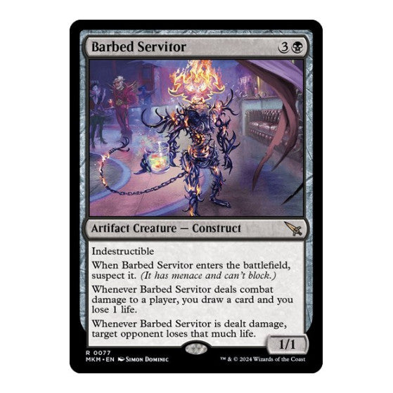 Barbed Servitor (MKM) #77 Rare (Lightly Played) Murders at Karlov Manor Magic: The Gathering: 2024