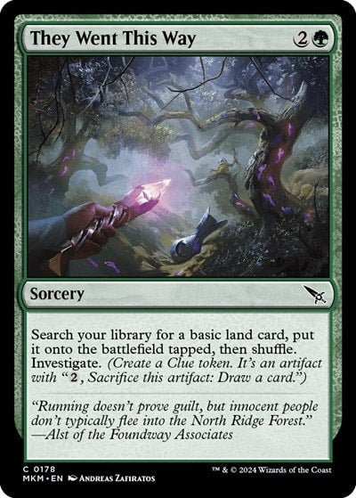 They Went This Way (MKM) #178 Common (Lightly Played) Murders at Karlov Manor Magic: The Gathering: 2024