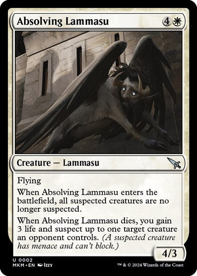 Absolving Lammasu (MKM) #2 Uncommon (Lightly Played) Murders at Karlov Manor Magic: The Gathering: 2024