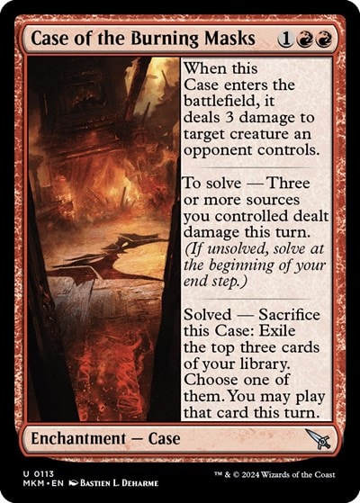 Case of the Burning Masks (MKM) #113 Uncommon (Lightly Played) Murders at Karlov Manor Magic: The Gathering: 2024