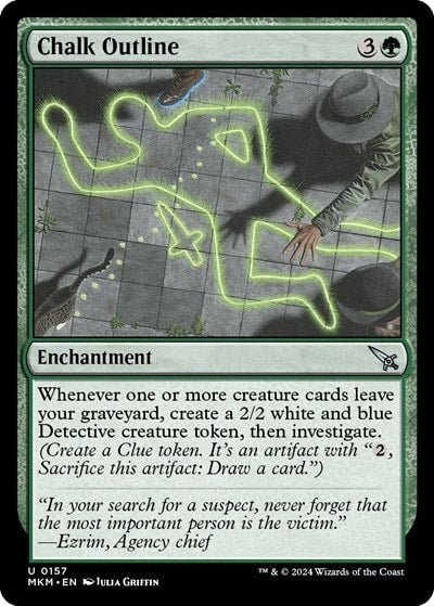 Chalk Outline (MKM) #157 Uncommon (Lightly Played) Murders at Karlov Manor Magic: The Gathering: 2024