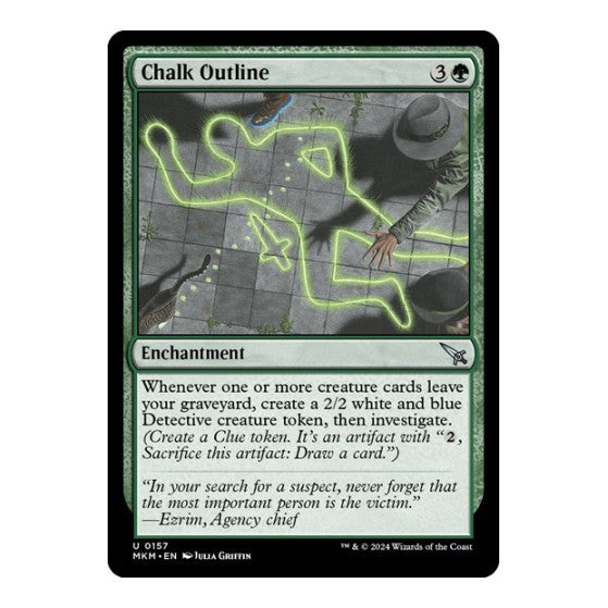 Chalk Outline (MKM) #157 Uncommon (Lightly Played) Murders at Karlov Manor Magic: The Gathering: 2024