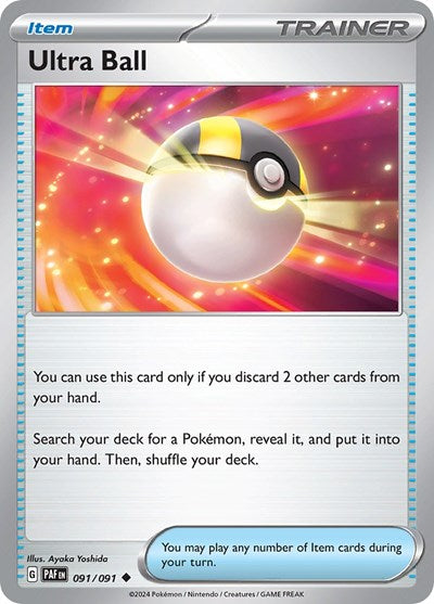 Ultra Ball (PAF) #091/091 Uncommon (Near Mint) SV: Paldean Fates Pokemon: 2024