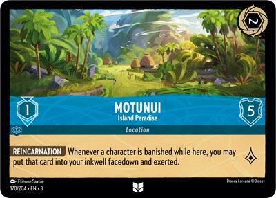 Motunui - Island Paradise (3) #170/204 Uncommon (Near Mint) Into the Inklands Disney Lorcana: 2024