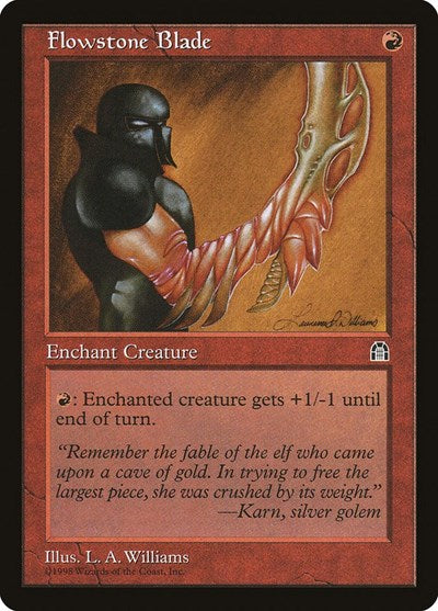 Flowstone Blade (STH) #83 Common (Lightly Played) Stronghold Magic: 1998