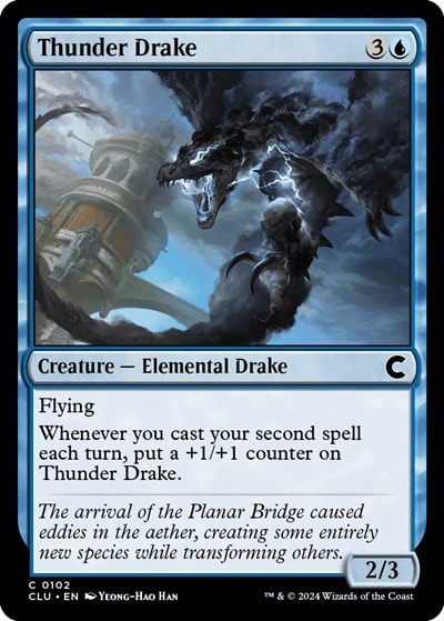 Thunder Drake (CLU) #102 Common (Lightly Played) Ravnica: Clue Edition Magic: The Gathering: 2024
