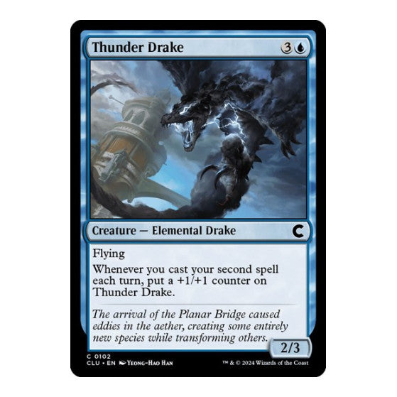 Thunder Drake (CLU) #102 Common (Lightly Played) Ravnica: Clue Edition Magic: The Gathering: 2024