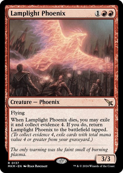 Lamplight Phoenix (MKM) #137 Rare (Lightly Played) Murders at Karlov Manor Magic: The Gathering: 2024