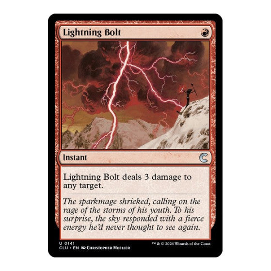 Lightning Bolt (CLU) #141 Uncommon (Lightly Played) Ravnica: Clue Edition Magic: The Gathering: 2024