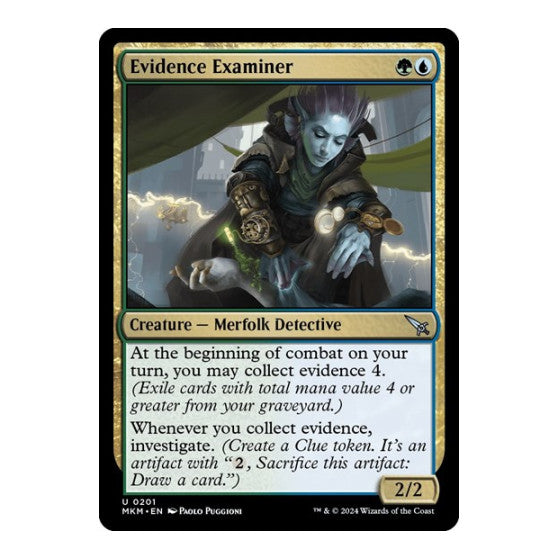 Evidence Examiner (MKM) #201 Uncommon (Lightly Played) Murders at Karlov Manor Magic: The Gathering: 2024