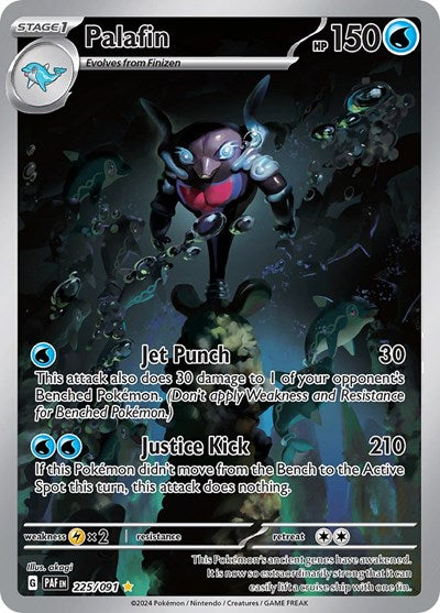 Palafin 225 091 (PAF) #225/091 Illustration Rare SV: Paldean Fates Pokemon: 2024