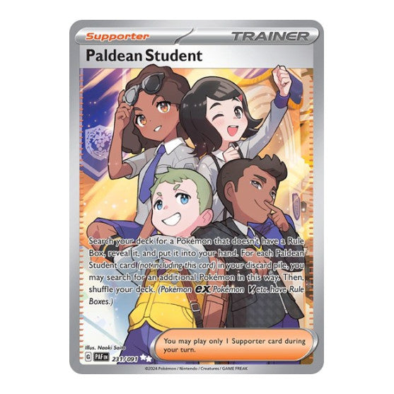 Paldean Student 231 091 (PAF) #231/091 Ultra Rare (Holofoil Near Mint) SV: Paldean Fates Pokemon: 2024