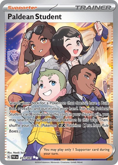 Paldean Student 231 091 (PAF) #231/091 Ultra Rare (Holofoil Near Mint) SV: Paldean Fates Pokemon: 2024