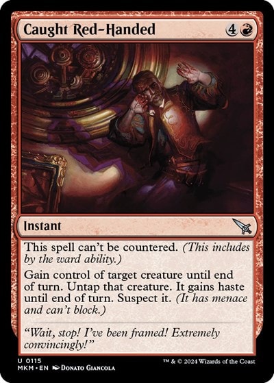 Caught Red Handed (MKM) #115 Uncommon (Lightly Played) Murders at Karlov Manor Magic: The Gathering: 2024
