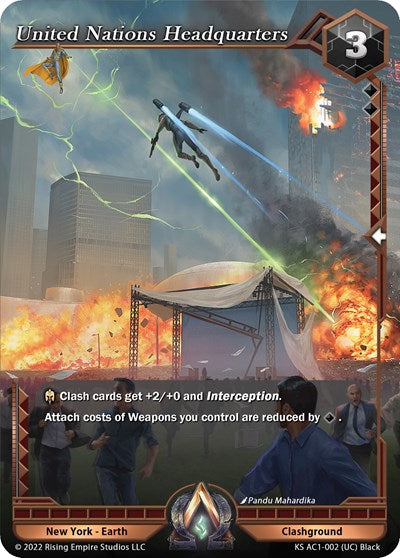 united nations headquarters (KS AC1) #KS AC1-002 Uncommon (Near Mint) The Awakening (Kickstarter) Alpha Clash: 2023