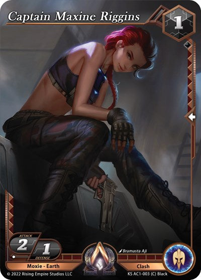 Captain Maxine Riggins (KS AC1) #KS AC1-003 Common (Near Mint) The Awakening (Kickstarter) Alpha Clash: 2023