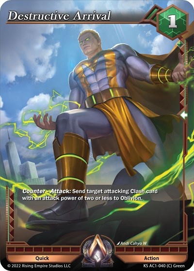Destructive Arrival (KS AC1) #KS AC1-040 Common (Near Mint) The Awakening (Kickstarter) Alpha Clash: 2023