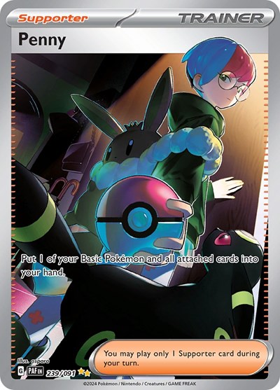 Penny (PAF) #239/091 Special Illustration Rare (Holofoil Lightly Played) SV: Paldean Fates Pokemon: 2024