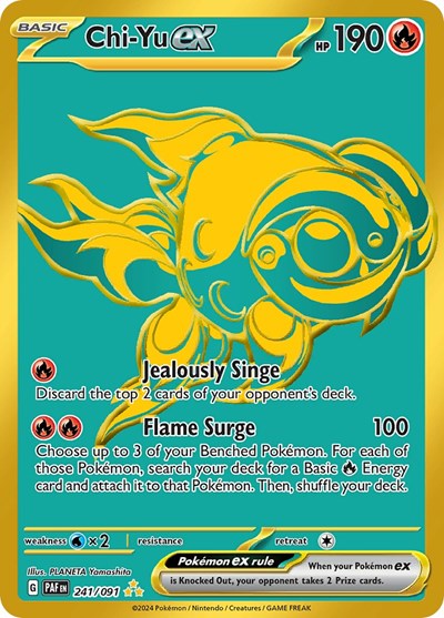 Chi Yu ex (PAF) #241/091 Hyper Rare (Holofoil Near Mint) SV: Paldean Fates Pokemon: 2024