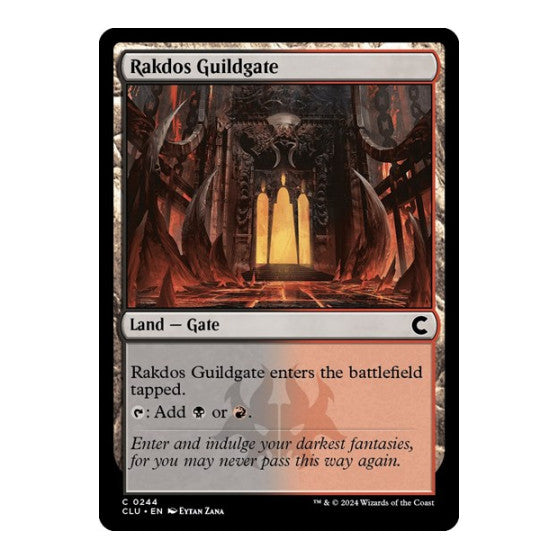 Rakdos Guildgate (CLU) #244 Common (Lightly Played) Ravnica: Clue Edition Magic: The Gathering: 2024
