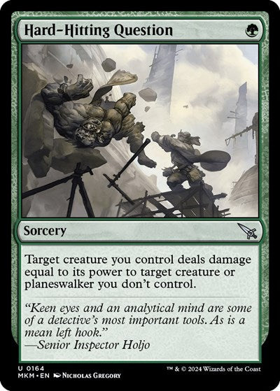 Hard Hitting Question (MKM) #164 Uncommon (Lightly Played) Murders at Karlov Manor Magic: The Gathering: 2024
