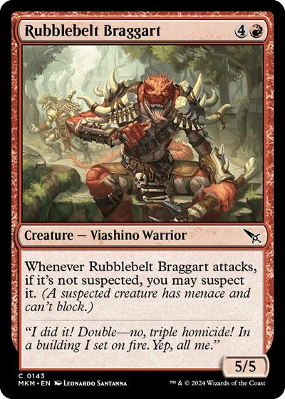 2024 Magic: Murders at Karlov Manor (MKM) - Rubblebelt Braggart (#143, Common)