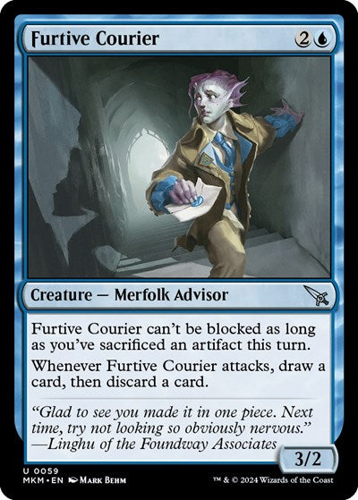 Furtive Courier (MKM) #59 Uncommon (Near Mint) Murders at Karlov Manor Magic: 2024