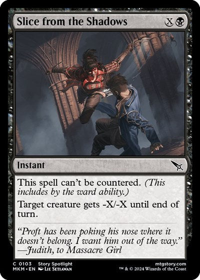 Slice from the Shadows (MKM) #103 Common (Lightly Played) Murders at Karlov Manor Magic: The Gathering: 2024
