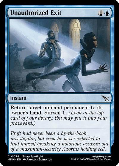 Unauthorized Exit (MKM) #74 Common (Lightly Played) Murders at Karlov Manor Magic: The Gathering: 2024