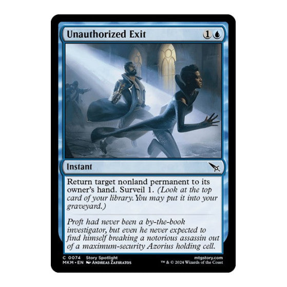 Unauthorized Exit (MKM) #74 Common (Lightly Played) Murders at Karlov Manor Magic: The Gathering: 2024