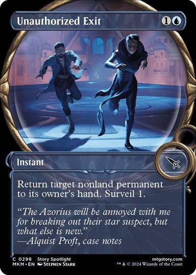 Unauthorized Exit Showcase (MKM) #298 Common (Lightly Played) Murders at Karlov Manor Magic: The Gathering: 2024