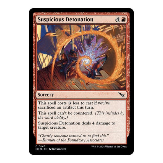 Suspicious Detonation (MKM) #145 Common Murders at Karlov Manor Magic: The Gathering: 2024