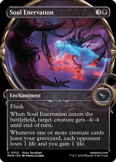 Soul Enervation Showcase (MKM) #302 Uncommon (Lightly Played) Murders at Karlov Manor Magic: The Gathering: 2024
