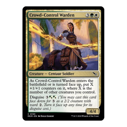 Crowd-Control Warden (MKM) #193 Common (Lightly Played) Murders at Karlov Manor Magic: The Gathering: 2024
