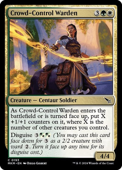 Crowd Control Warden (MKM) #193 Common (Lightly Played) Murders at Karlov Manor Magic: The Gathering: 2024