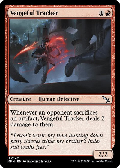 Vengeful Tracker (MKM) #147 Uncommon (Lightly Played) Murders at Karlov Manor Magic: The Gathering: 2024