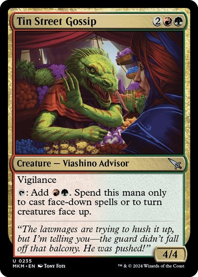 Tin Street Gossip (MKM) #235 Uncommon (Lightly Played) Murders at Karlov Manor Magic: The Gathering: 2024