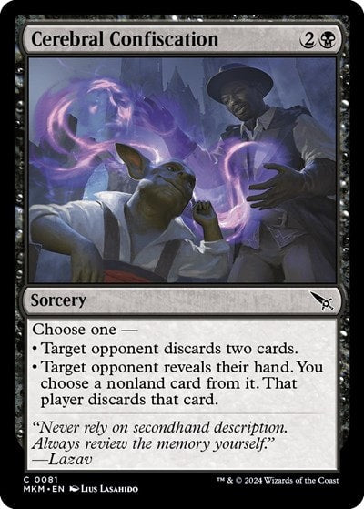 Cerebral Confiscation (MKM) #81 Common (Lightly Played) Murders at Karlov Manor Magic: The Gathering: 2024