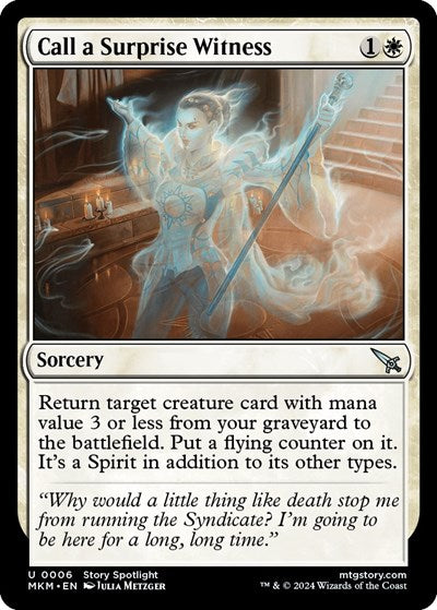 Call a Surprise Witness (MKM) #6 Uncommon (Lightly Played) Murders at Karlov Manor Magic: The Gathering: 2024