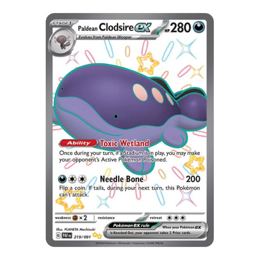 Paldean Clodsire ex - 219/091 (PAF) #219/091 Shiny Ultra Rare (Holofoil Near Mint) SV: Paldean Fates Pokemon: 2024