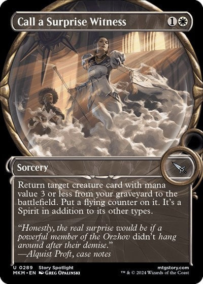 Call a Surprise Witness Showcase (MKM) #289 Uncommon (Lightly Played) Murders at Karlov Manor Magic: The Gathering: 2024