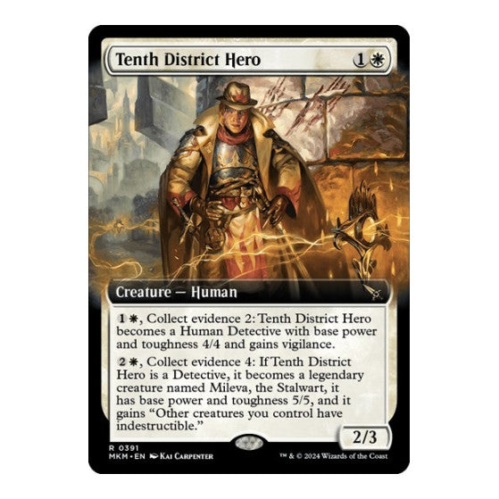 Tenth District Hero (Extended Art) (MKM) #391 Rare (Lightly Played) Murders at Karlov Manor Magic: The Gathering: 2024
