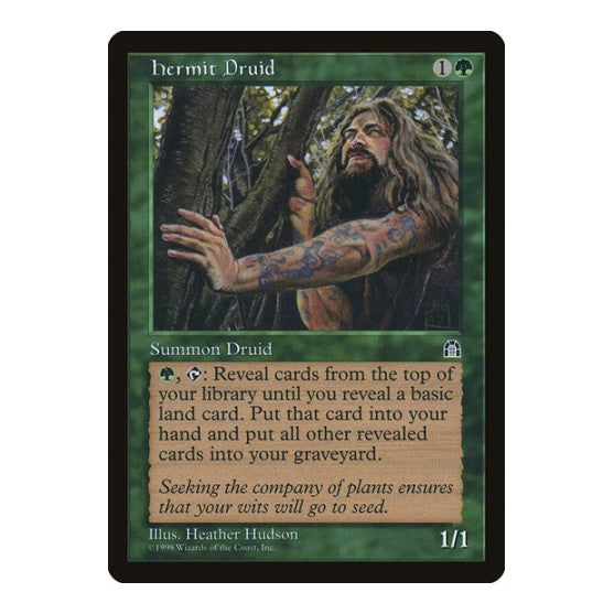 Hermit Druid (STH) #108 Rare (Lightly Played) Stronghold Magic: The Gathering: 1998
