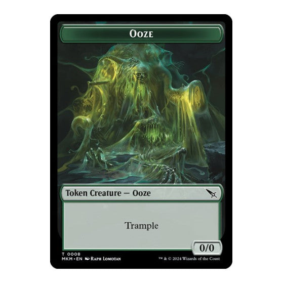 Ooze // A Mysterious Creature Double-Sided Token (MKM) #8 // 21 T (Lightly Played) Murders at Karlov Manor Magic: The Gathering: 2024