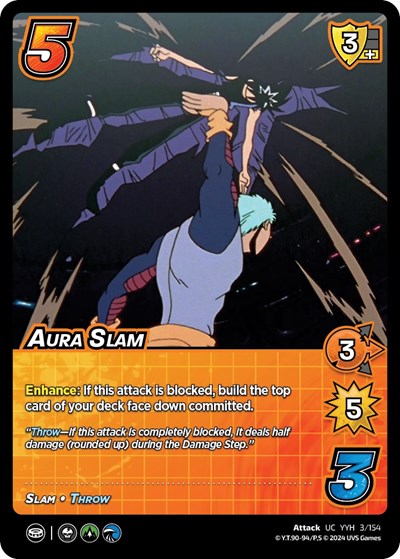 Aura Slam (YDT) #3/154 Uncommon (Lightly Played) Yu Yu Hakusho: Dark Tournament UniVersus: 2024