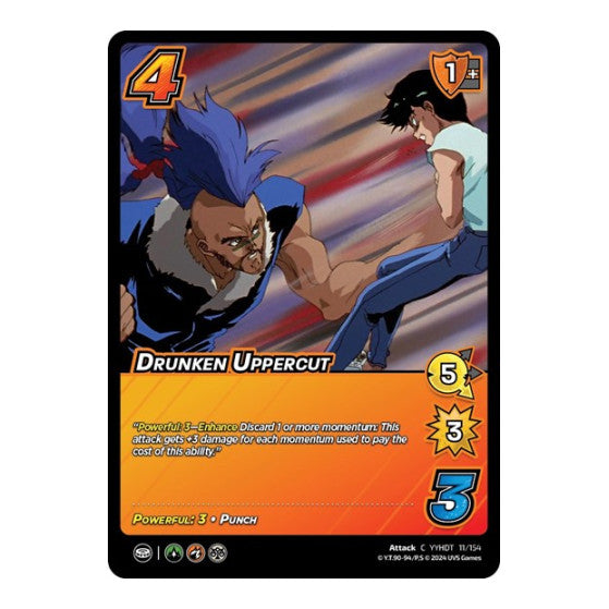 Drunken Uppercut (YDT) #11/154 Common (Lightly Played) Yu Yu Hakusho: Dark Tournament UniVersus: 2024