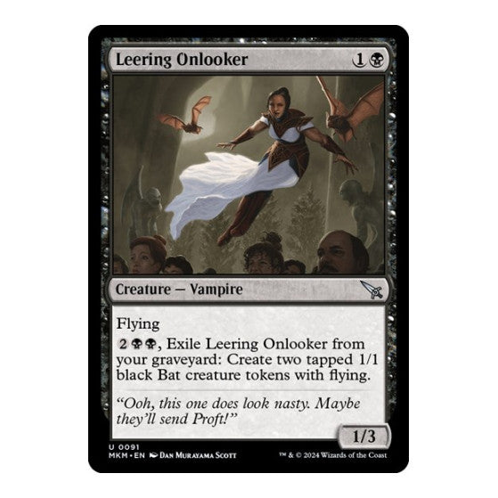 Leering Onlooker (MKM) #91 Uncommon (Lightly Played) Murders at Karlov Manor Magic: The Gathering: 2024